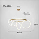 Axyaa Nordic LED Musical Note Chandelier: Creative, Simple, Postmodern Art Lighting