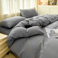 Axyaa Solid Color 4-Piece Bedding Set for Double Bed