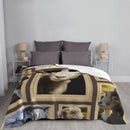 Axyaa Goat Print Throw Blanket Plaid for Sofa and Bed cuddles