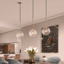 Axya Clear Glass Ball Pendant Chandelier for Dining Room and Bedroom