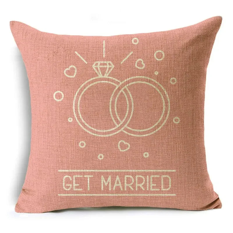 Axyaa Pink Heart Pattern Cushion Cover - 40cm/45cm & 50cm Sizes