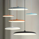 Axyaa Nordic LED Chandelier Macaron Saucer Bar Pendant Light for Living Bedroom
