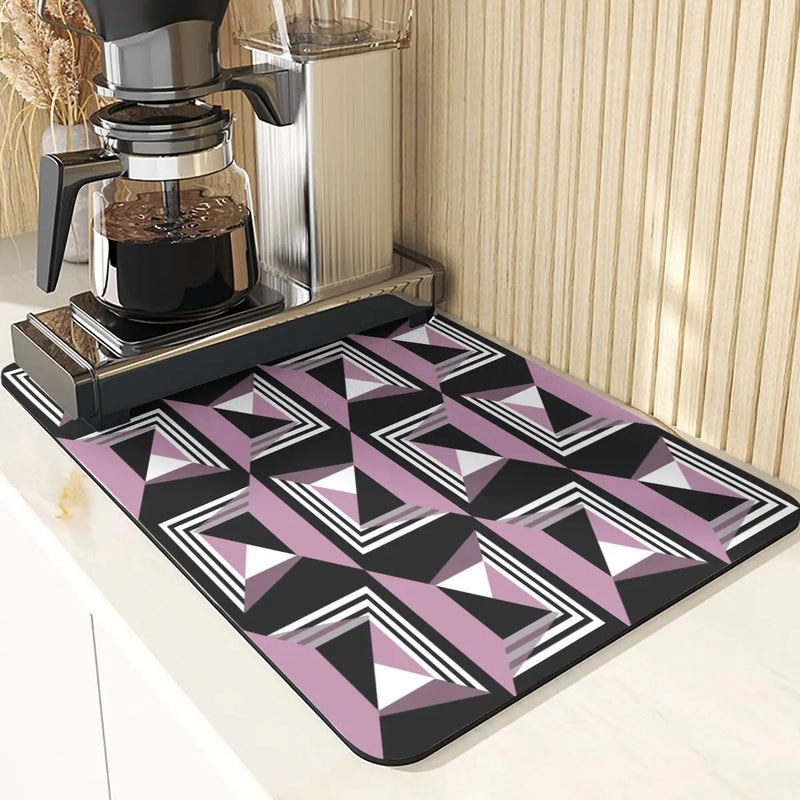 Axyaa Stripe Pattern Kitchen Drying Mat - Coasters, Placemat