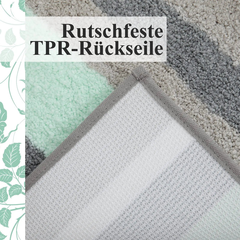 Axyaa Soft High-Pile Microfibre Bathroom Rug - Absorbent & Non-slip Mats