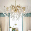 Luxury Gold Crystal Pendant Chandelier for Bedroom Living Dining Kitchen Room - Axyaa Crystal Lighting