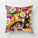 Axyaa Animals Polyester Cushion Cover for Home Sofa Decor - Farm Life Views Pillowcase