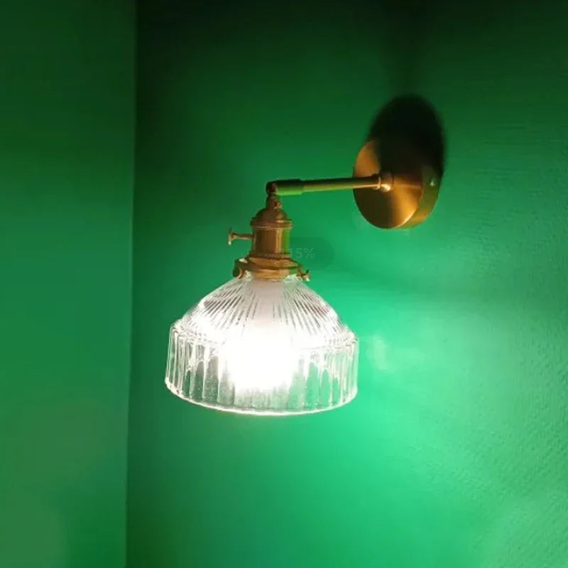 Axyaa Nordic Glass Wall Light Switch, Luxurious Bedside LED Sconce