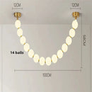 Axyaa White Ball LED Pendant Light Chandelier for Stylish Indoor Decor