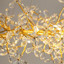 Axyaa Modern Gold Crystal Chandelier for Living & Dining Room