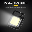 Axyaa Mini COB Keychain Flashlight: 4 Lighting Modes, Magnet, Portable for Camping & Home