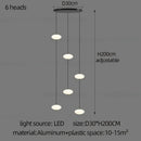 Axyaa Oval Ball Chandelier: Nordic Minimalist High-rise Staircase Lighting
