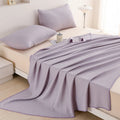 Axyaa Waffle Plaid Ice Silk Summer Blanket Double-Sided Cooling Duvet for Bed
