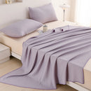 Axyaa Waffle Plaid Ice Silk Summer Blanket Double-Sided Cooling Duvet for Bed