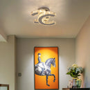 Axyaa K9 Crystal LED Ceiling Lamp: Modern Stainless Steel Kitchen Light Fixture, Lustres Luminaire