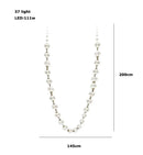 Axyaa Loft Staircase Chandelier with French Pearl Necklace Design