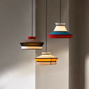 Axyaa Colorful Fabric Pendant Lamp: Japanese-Inspired LED Kitchen Decor