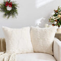 Axyaa Christmas Snowflake Tree Plush Cushion Cover Set