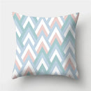 Axyaa Geometric Polyester Cushion Cover 45x45cm, Blue Gray Home Decor Pillowcase