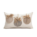 Axyaa Christmas Cushion Cover Snowflake Tree Green Red Checked Tassels