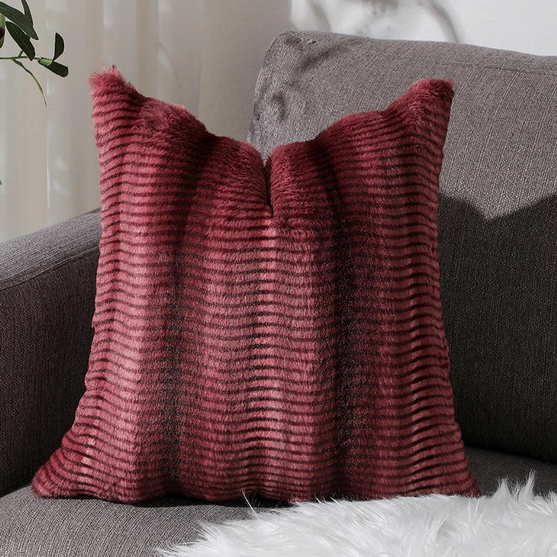 Axyaa Winter Plush Pillow Cover - Cozy Home Decor for Sofa, Couch, Bed