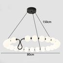 Nordic Black Metal LED Chandeliers by Axyaa