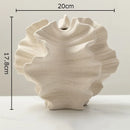Axyaa Irregular Wrinkle Vase: Creative Abstract Ceramic Pot for Flowers, Desk or Table Decoration