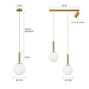 Axyaa Modern Glass Ball Chandeliers Lighting Pendant for Dining Room Bar Black