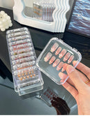 Axyaa Acrylic Clear Press On Nail Tips Organizer Display Manicure Box