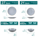 Axyaa Karst Stoneware Tableware Set for 4/8/12 - 16/32/48 Piece Dinnerware Service