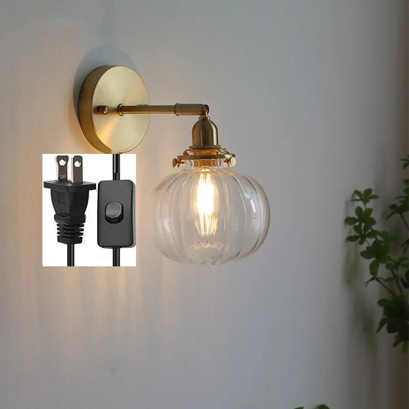 Nordic Modern Glass Ball Wall Sconce by Axyaa for Bedroom Bathroom Stair Mirror