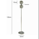 Axyaa Minimalist LED Chrome Floor Lamp | Stylish Metal Art Light
