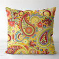 Axyaa Tan Chen Pattern Flower Cushion Cover for Home Decor