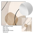 Boho Beige Geometry Abstract Line Canvas Print by Axyaa - Modern Minimalist Wall Art