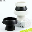 Axyaa Ceramic Vase: Circular Desk Decoration for Floral Arrangements
