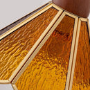 Axyaa Amber Glass LED Wall Sconce Antique Brass Industrial Vintage Bedside Lamp