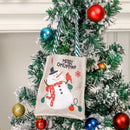 Christmas Candy Bag with Snowman & Santa Claus Pattern by Axyaa - Festive Tote Bag