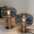 Axyaa Minimalist Glass Table Lamp for Bedroom - Designer Art Decoration Lighting