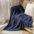 Axyaa Ins Velvet Thread Knit Blanket - Soft Solid Color Home Decor