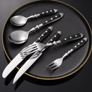 Axyaa Stainless Steel Dining Cutlery Set with Wooden Handles