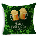 Axyaa Green Clover Pattern Pillowcase for St. Patrick's Day - 40/45/50cm
