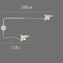 Axyaa Retro Industrial LED Wall Lamp with Long Pole Swing Arm