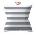 Axyaa 18" Sliver Grey Geometry Striped Pillowcase Home Decor Pillow Cover