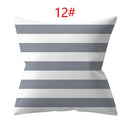 Axyaa 18" Sliver Grey Geometry Striped Pillowcase Home Decor Pillow Cover