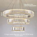Axyaa Modern LED Crystal Round Chandelier for Dinning Living Room