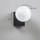 Axyaa Modern LED Glass Wall Sconce - Gold/Black Iron Light