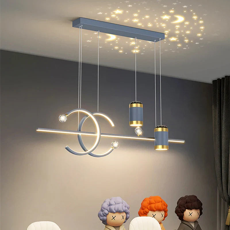 LED Pendant Chandelier by Axyaa: Modern Dining Room Hanging Light