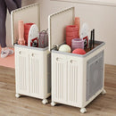 Axyaa Foldable Storage Bin with Wheels, Large Capacity Organizer for Clothes, Quilts, Toys