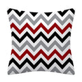 Axyaa Red Geometric Pillowcase Abstract Pachwork Cushion Cover Square Home Decor