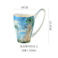 Axyaa Nordic Couple Oil Painting Bone Mug Large Capacity Coffee Cup