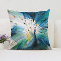 Axyaa Peacock Feathers Cushion Cover Set for Bed and Sofa